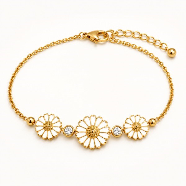 Vackert margueritarmband