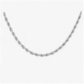 Corde repkedjehalsband i silver