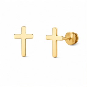 Faith korsörhängen i guld