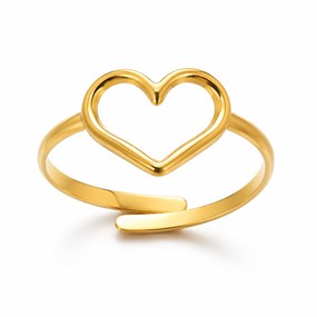Amora öppen hjärtring i guld