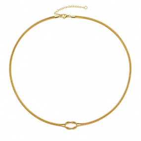 Nœud ormkedjehalsband med knut i guld
