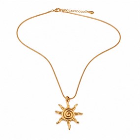 Soleil spiral-solhalsband i guld