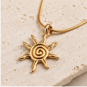 Soleil solhalsband med spiral – guld