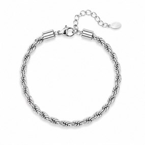 Corde repkedjearmband i silver
