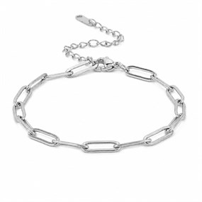 Élan paperclip-armband i silver
