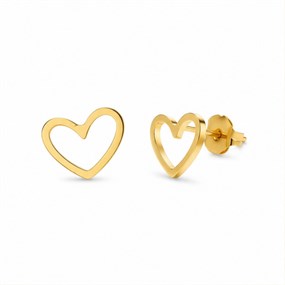 Amour klassiska hjärtörhängen i guld