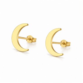 Luna halvmåneörhängen i guld
