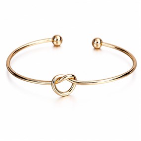Nœud öppet knutarmband i guld