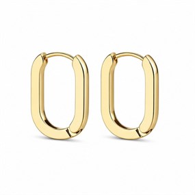 Cadre öppna rektangelhoops i guld