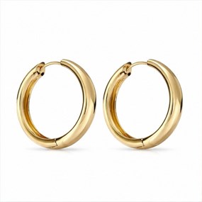Classique kraftiga hoops i guld