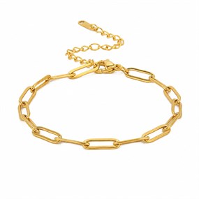 Élan paperclip-armband i guld