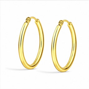 Ellipse långa ovala hoops i guld