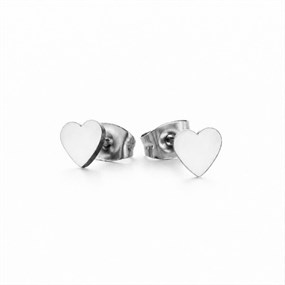 Amour mini-hjärtörhängen i silver