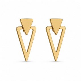 Élan triangelformade jacketörhängen i guld