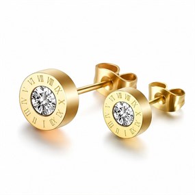 Roma kristallörhängen i guld