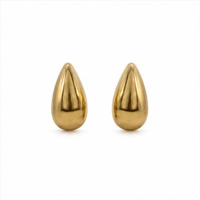 Goutte droppformade stiftörhängen i guld