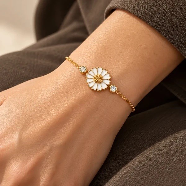 Marguerit armband i guld